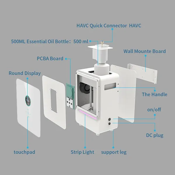 Holiday Promotions Electric Air Purifier Pure Essential Oil Diffusion Wall Mount Hotel Lobby Ktv Commercial Aroma Diffuser photo-2