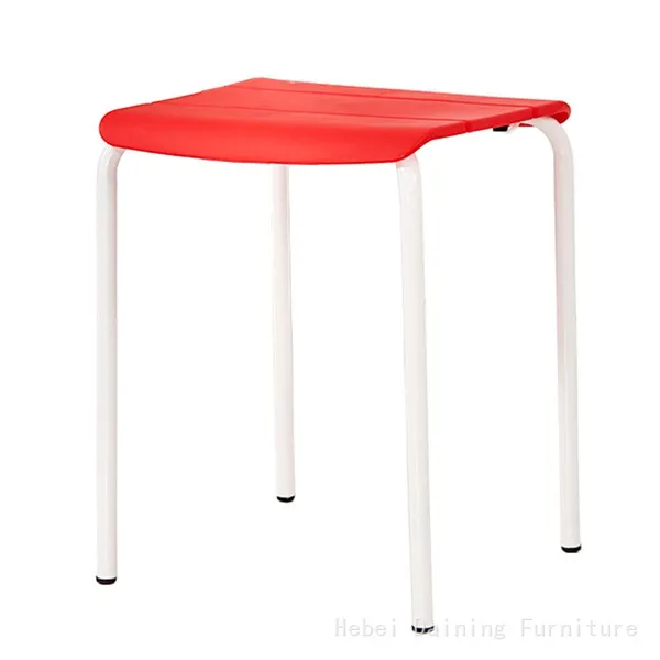 Steel legs Plastic Seat Stackable Stool DC-P96