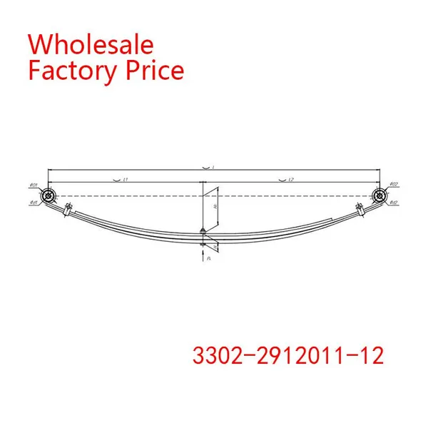 3302-2912011-12 GAZ Black Rear Leaf Spring Wholesale For GAZ photo-2