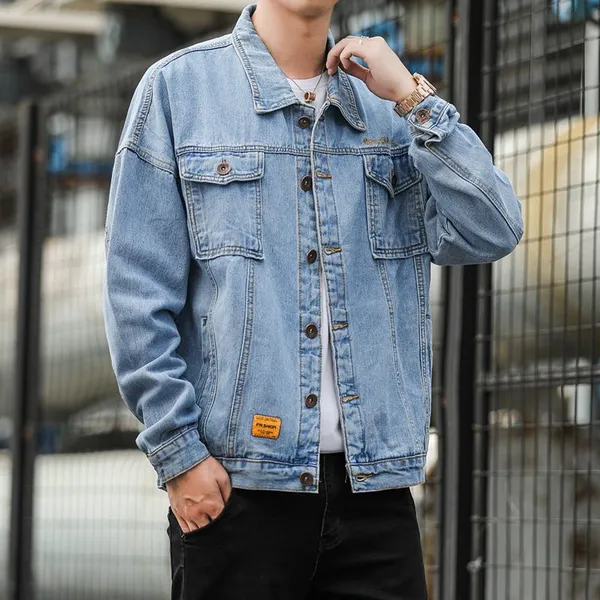 Wind Denim Men's Casual Hooded Men's Long Sleeve Medium Long Jacket In Stock Coat photo-4