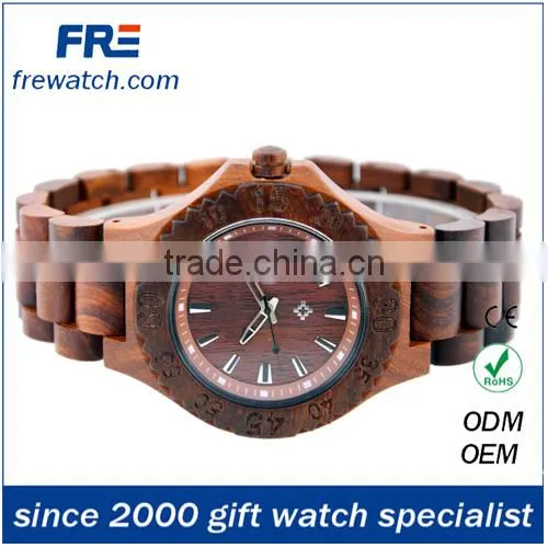 Italy Quality Natural Wood Wrist Watch With Stainless Buckle Natural Color Wooden Watch photo-6