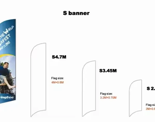 Strong Carbon Composite Fiber Wind Banner 4.7 Meter Flag Pole, Flags and Bases Can Be Customized for an Additional Fee