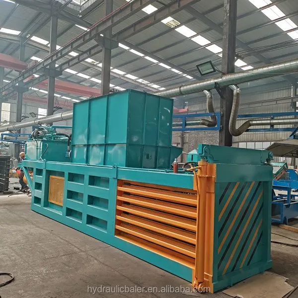 Multifunctional Horizontal Hydraulic Waste Paper Baler Fully Automatic Textile Waste Baler for Recycling Centers photo-5