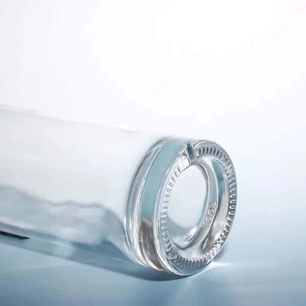 Wholesale 1000ml Empty Cork Sealed Clear Round Glass Liquor Bottle for Vodka Whisky Tequila Gin Rum Brandy photo-5