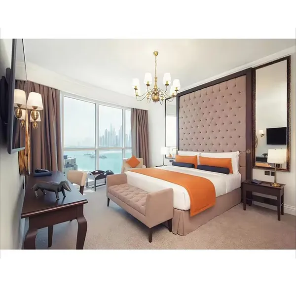 Modern Simple Leather Double Bed Intelligent Multi-function Massage With Projector Storage Bed Hotel Sex Queen Bed photo-3