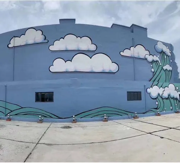 Enshi High - Altitude Wall Painting and Hand - Painted Wall, Cooling Tower and Chimney Graffiti Painting, Cooling Water Tower Painting, Overpass Painting photo-4