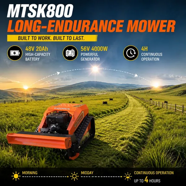 Vigorun Remote Robot Mower 12hp Electric Start Commande À Distance De Broyeur Forestier À Mulcher photo-2