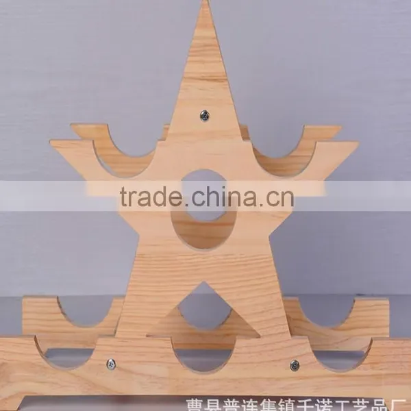 Eco-Friendly Wooden Wine Holder Tree Wine Rack, Wine Bottle Display Shelf, Handmade Wooden Wine Rack photo-3