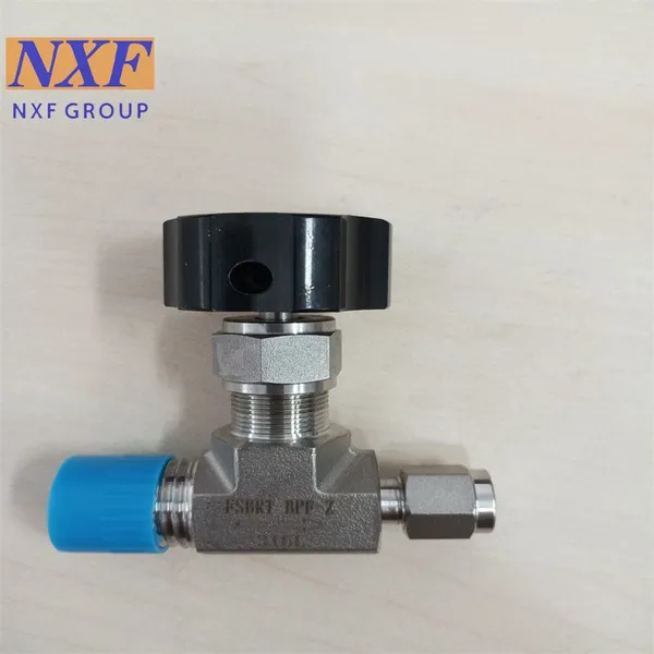 NXF UNS S31603 Нержавеющая сталь 316L 1/2-10'' 3000-9000PSI Гидравлический игольчатый вентиль с прямым сжатием и двойным фером для труб
