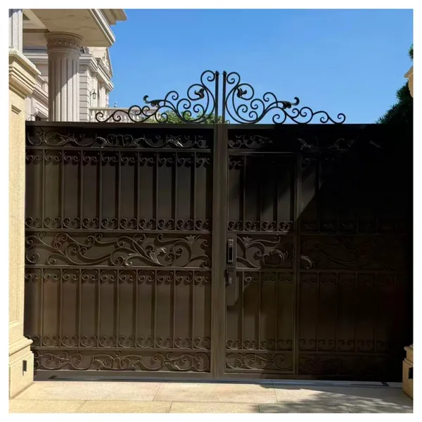 China European Style Wrought Iron Gates Aluminum Gate Design For Home