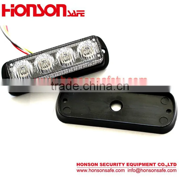 LED Thin Waterproof Headlight Surface Mount Dash Grille Strobe Light 4 Led Car Emergency Light HF-148 photo-3