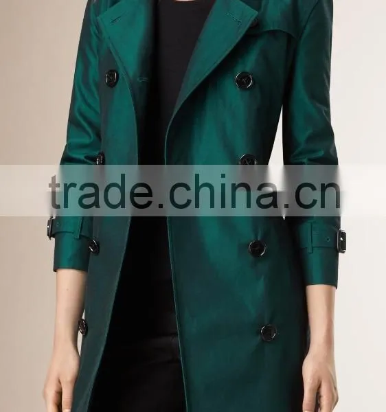 Trench Coat Ladies Winter Women Double Breasted Long Trench Coat photo-2