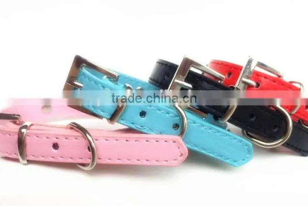 Professional Factory Wholesale Multiple Color pu Leather Dog Collars photo-6