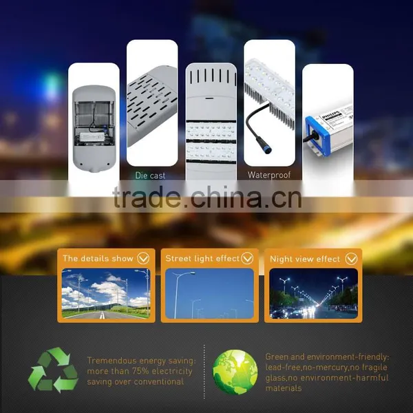 ce Rohs Approved CCT 5000-5500K Led Street Light Fixture With 8-10 Meters Light Pole photo-4