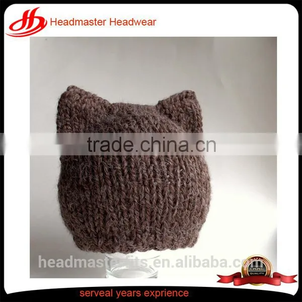 Cute Custom 100% Wool Knitted Hats Baby Minion Crochet Beanies photo-2