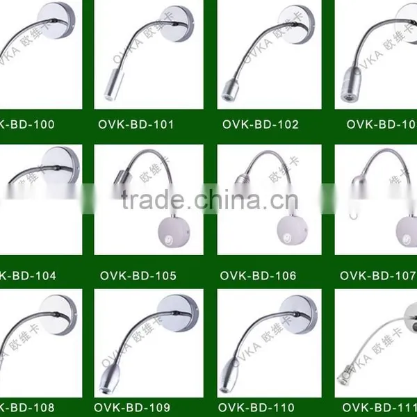 LED Bed Light Creative Fashion Bedside Reading Wall Lamp Aluminum With Flexible Hose photo-5