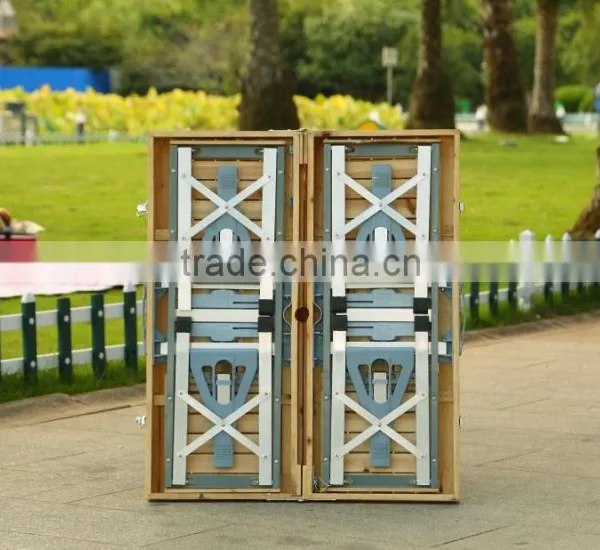 Wooden Folding Picnic Table and Chairs photo-3