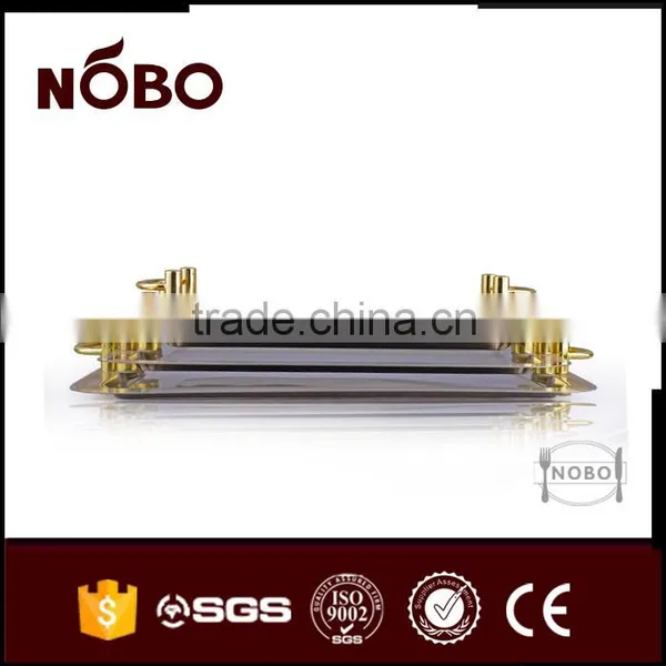 Retangular Mirror Surface Stainless Steel Cafeteria Tray photo-5