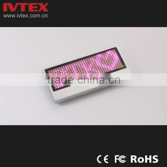 Digital Blue Rechargeable Battery Backup LED Sign / LED Name Badge / Digital Badge photo-3