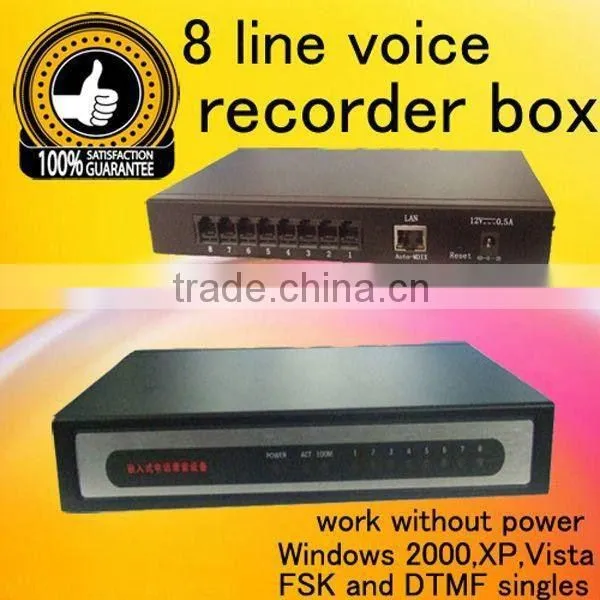 New 8 Line Voice Telephone Recorder/phone Chip Recorder Voice Logger