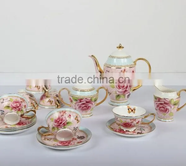 Fine Bone China Tea Set 4cups and Saucer photo-4