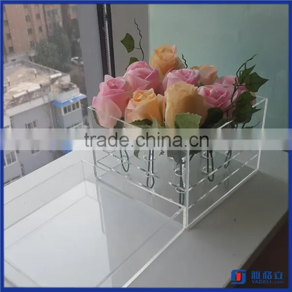 Manufacturer Supplier Customized Acrylic Flower Display Box / High Quality Acrylic Flower Display Case photo-4