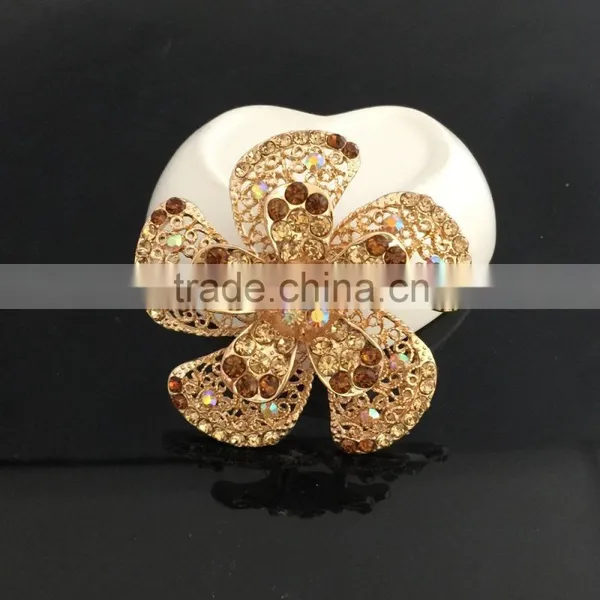 AB Crystal Rhinestone Flower Brooch,Colorful Rhinestone Brooch Pin,Brooches And Pins For Wedding photo-2