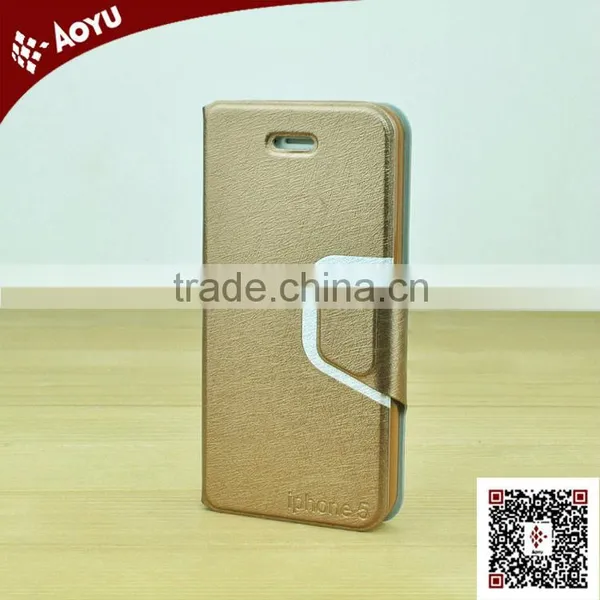 Wholesale Magnet Leather Flip Case for Iphone 5