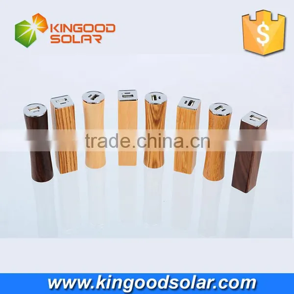 China Supplier Li-polymer Battery Wooden Power Bank 2200mah Lip Stick Power Bank photo-6