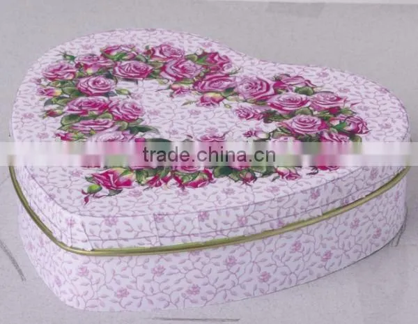 Heart Shaped Tin Can Box for Candy