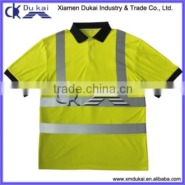 Men's Safety Work Shirt With 3M Reflective Tape, Reflective Safety Polo Shirt