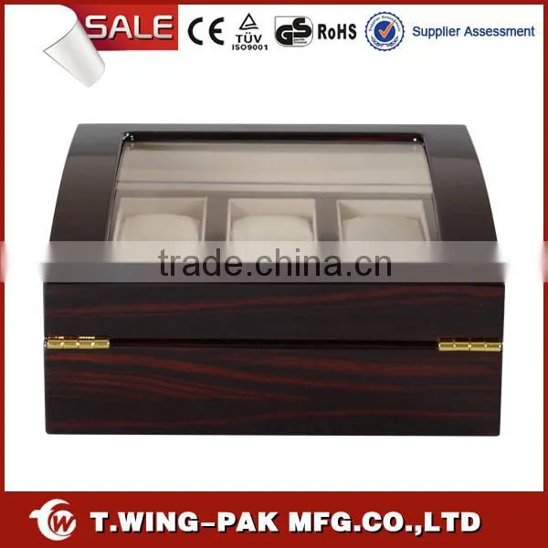 Wholesale Velvet Wooden Watch Box&case, China Made, for 6 Watches, Luxury Look, Window photo-3
