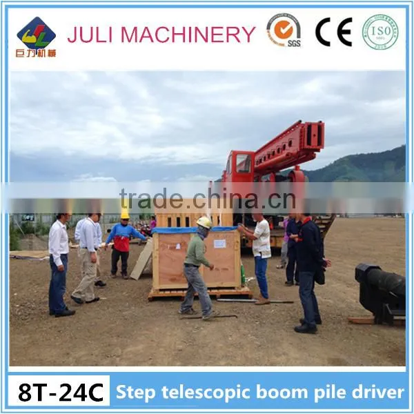 Walking System Hydraulic Telescopic Boom Pile Driver Type 8T-24C for Pile Driving Hammer