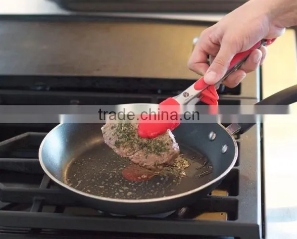 Cooking Utensils 9'' and 12' Set of BBQ Service Silicone Tongs Most Popular photo-3