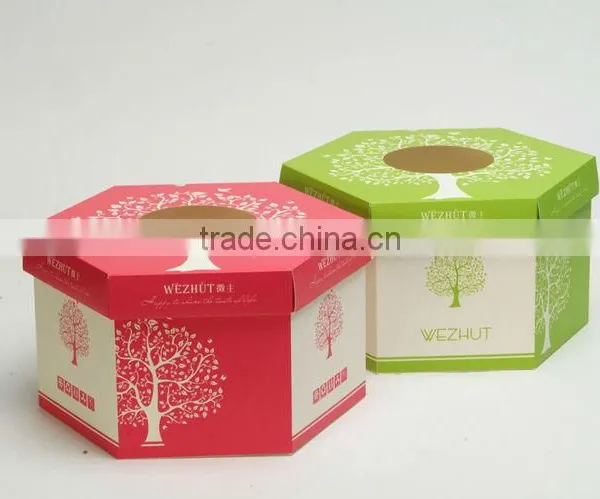 New Product Lovely Custom Durable Hexagon Paper Rigid Box photo-2