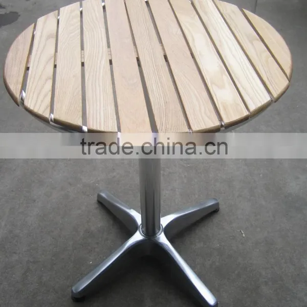 Round Wooden Dining Table With Aluminum Base YT20