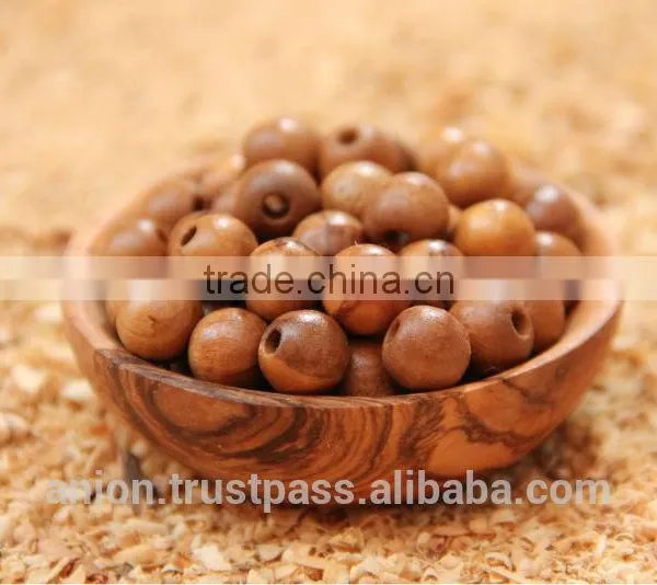 Olive Wood Round Beads 10 mm photo-3