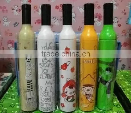 New Product Logo Printed Triple- Folding Promotion Wine Bottle Umbrella photo-4