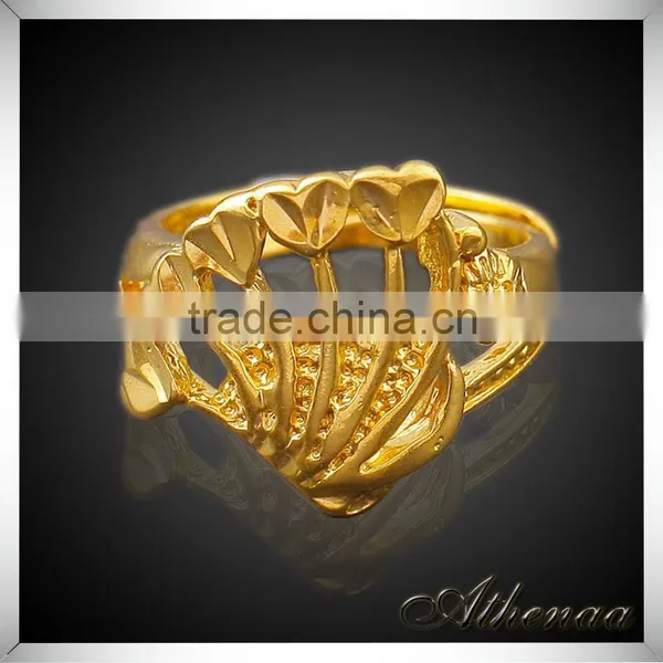 18k Gold Plated Handmade Feather Shape Essential Oil Crown Ring photo-2