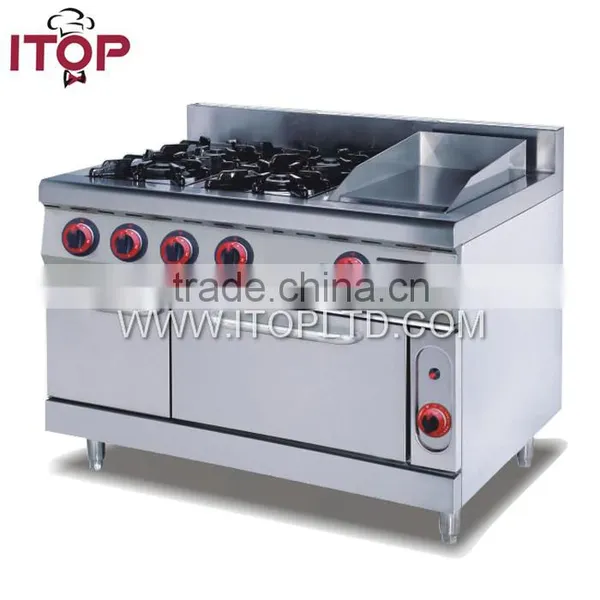 Stainless Steel 4 Burner Gas Cooker With Oven photo-2