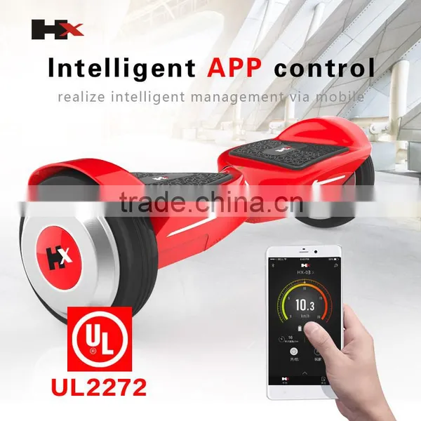 HX New Product UL2272 Approved Self Balance Scooter With Detachable Battery APP