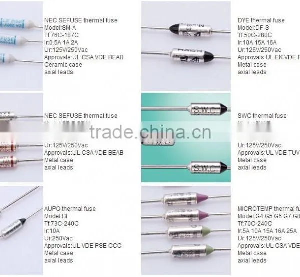 250V 10A Thermal Cutoff Fuses Microtemp Thermal Fuse TF Cut-off 10A 250V&fan Motor Thermal Fuse 10a 15a 250fan Motor Thermal Fus photo-4