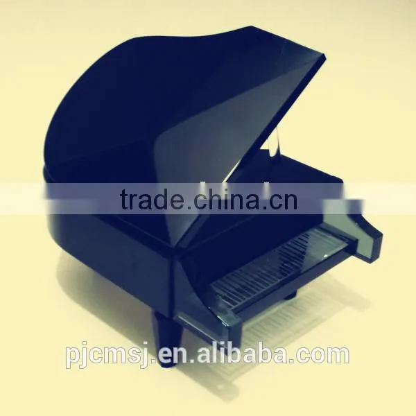 Crystal Glass Piano Music Box Wedding Decoration Christmas Gift 3d Laser Engrave photo-4