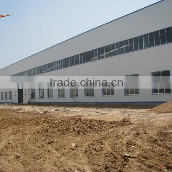 Prefabricated Welded H Steel and PPGI Tile Workshop photo-3