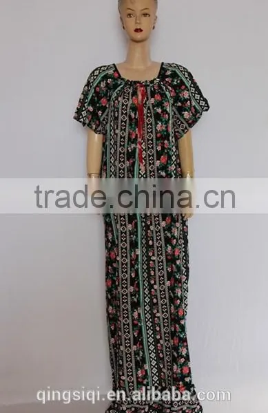 Fashion Short Sleeve Arab Lady Long Gown