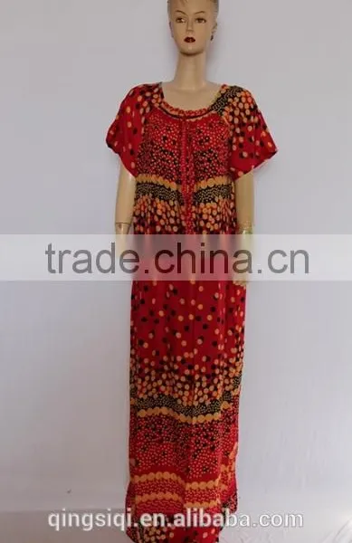 Fashion Short Sleeve Arab Lady Long Gown photo-6
