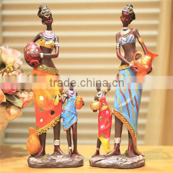 Unique Africa Figurine Mother and Baby Figurine for Home Decoration photo-3