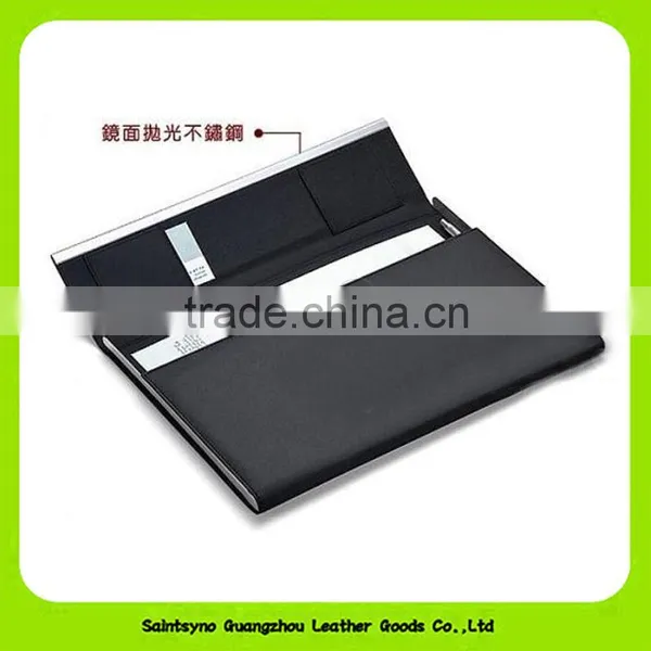 High Quality Eco Friendly Hard Cover Leather a4 Conference Folder Black photo-4