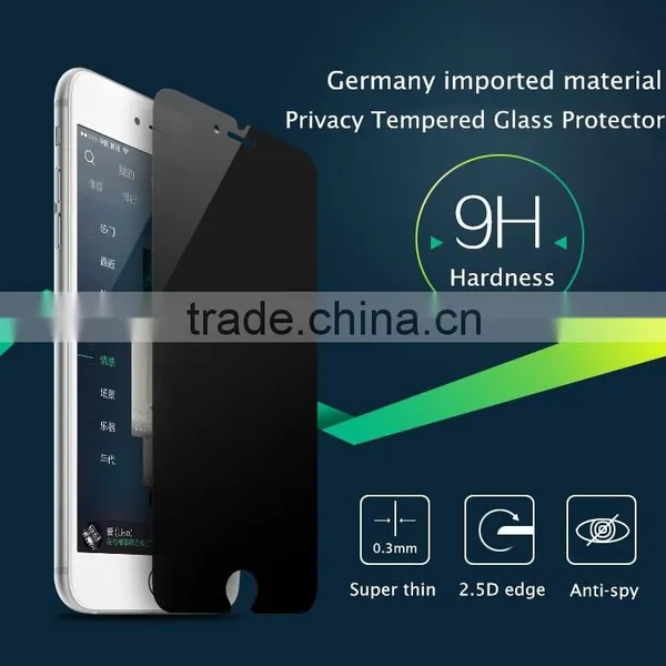 Factory Supply Good Qulity for Iphone 6 /6plus Mobile Phone Privacy Screen Protector Tempered Glass photo-5