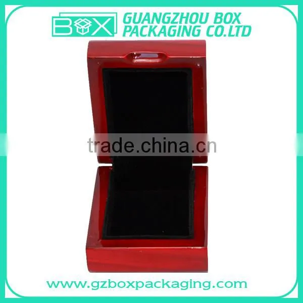 Red Small Square Wooden Box,Small Size Jewelry Packaging Box photo-6